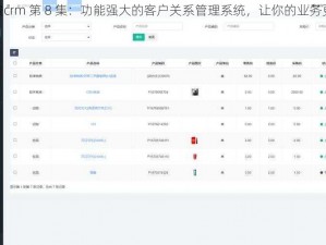 成免费crm 第 8 集：功能强大的客户关系管理系统，让你的业务更高效