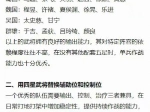 三国志战略版：优化武将搭配策略，三英雄携手征战沙场之路