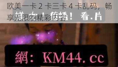 欧美一卡 2 卡三卡 4 卡乱码,畅享无限制精彩内容