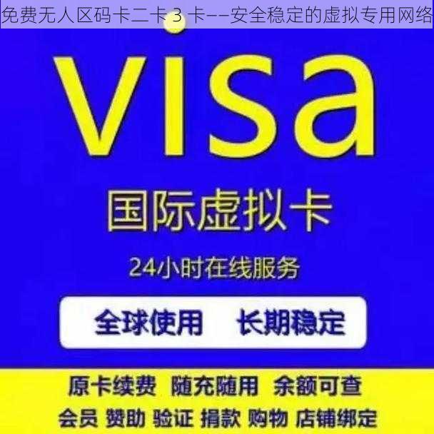 免费无人区码卡二卡 3 卡——安全稳定的虚拟专用网络