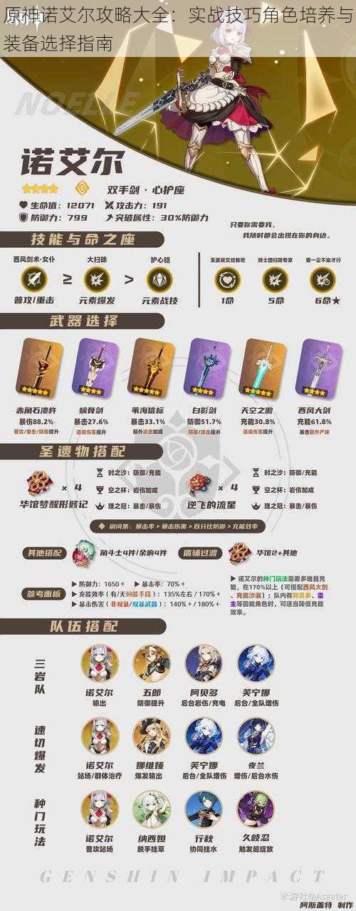 原神诺艾尔攻略大全:实战技巧角色培养与装备选择指南