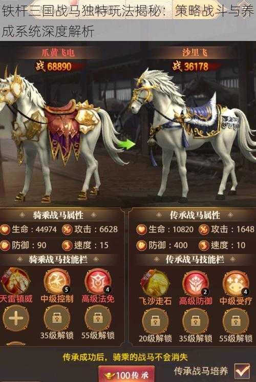 铁杆三国战马独特玩法揭秘:策略战斗与养成系统深度解析