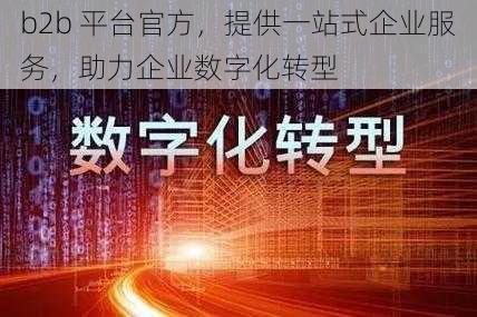 b2b 平台官方,提供一站式企业服务,助力企业数字化转型