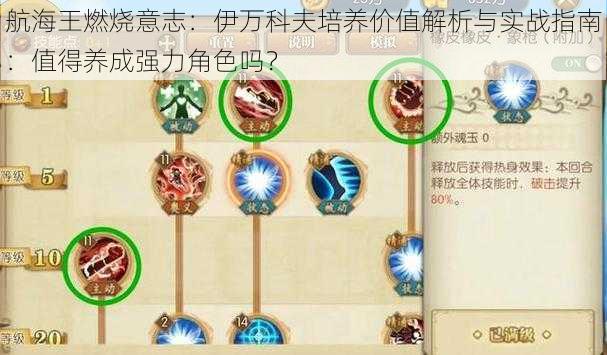 航海王燃烧意志:伊万科夫培养价值解析与实战指南:值得养成强力角色吗?