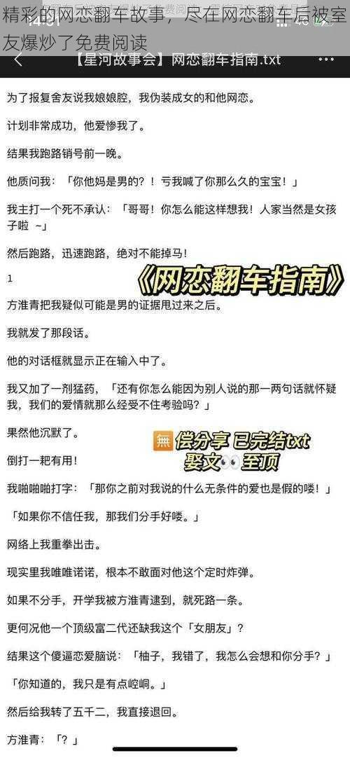 精彩的网恋翻车故事，尽在网恋翻车后被室友爆炒了免费阅读