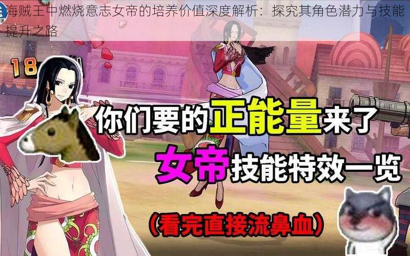 海贼王中燃烧意志女帝的培养价值深度解析：探究其角色潜力与技能提升之路