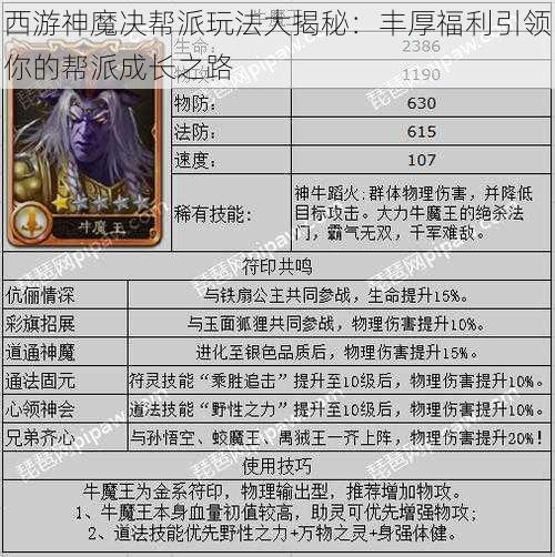 西游神魔决帮派玩法大揭秘：丰厚福利引领你的帮派成长之路