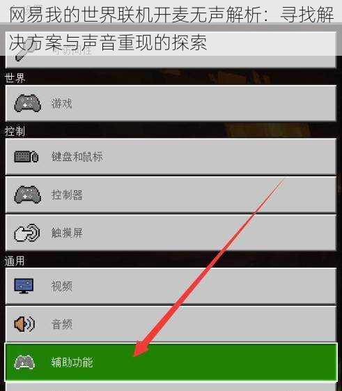 网易我的世界联机开麦无声解析：寻找解决方案与声音重现的探索