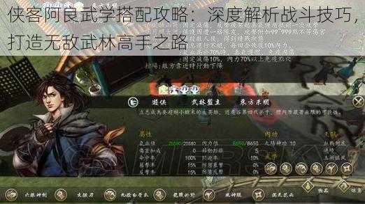 侠客阿良武学搭配攻略：深度解析战斗技巧，打造无敌武林高手之路