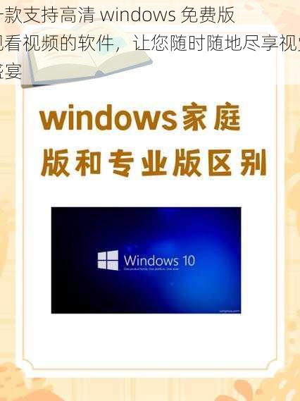 一款支持高清 windows 免费版观看视频的软件，让您随时随地尽享视觉盛宴