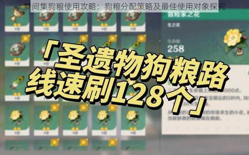 梦间集狗粮使用攻略：狗粮分配策略及最佳使用对象探究