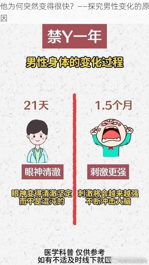 他为何突然变得很快？——探究男性变化的原因