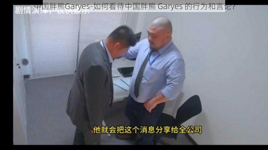 中国胖熊Garyes-如何看待中国胖熊 Garyes 的行为和言论？