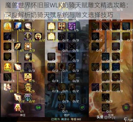 魔兽世界怀旧服WLK奶骑天赋雕文精选攻略：深度解析奶骑天赋系统与雕文选择技巧