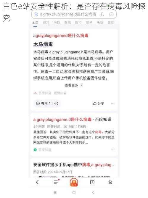 白色e站安全性解析：是否存在病毒风险探究