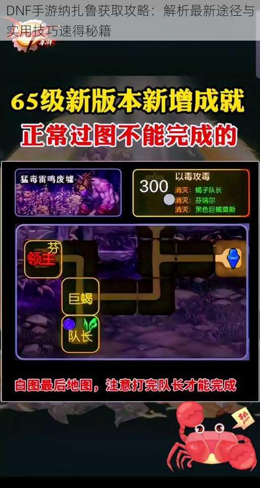 DNF手游纳扎鲁获取攻略:解析最新途径与实用技巧速得秘籍