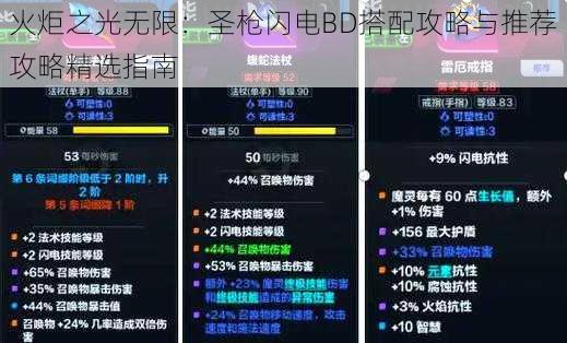 火炬之光无限:圣枪闪电BD搭配攻略与推荐攻略精选指南