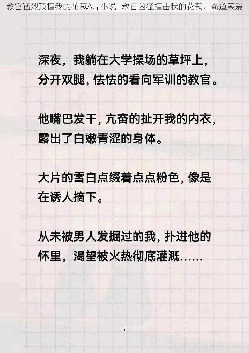 教官猛烈顶撞我的花苞A片小说—教官凶猛撞击我的花苞，霸道索爱