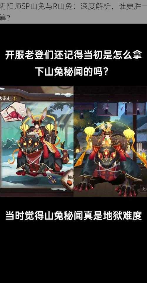 阴阳师SP山兔与R山兔：深度解析，谁更胜一筹？