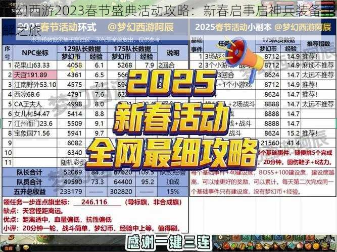 梦幻西游2023春节盛典活动攻略:新春启事启神兵装备详解之旅