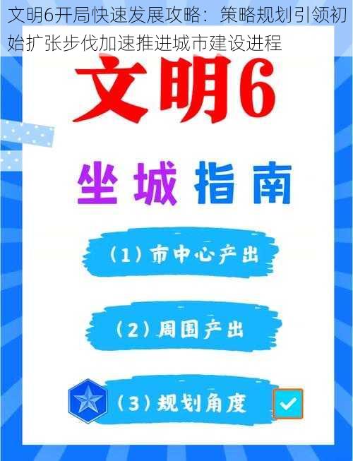 文明6开局快速发展攻略：策略规划引领初始扩张步伐加速推进城市建设进程