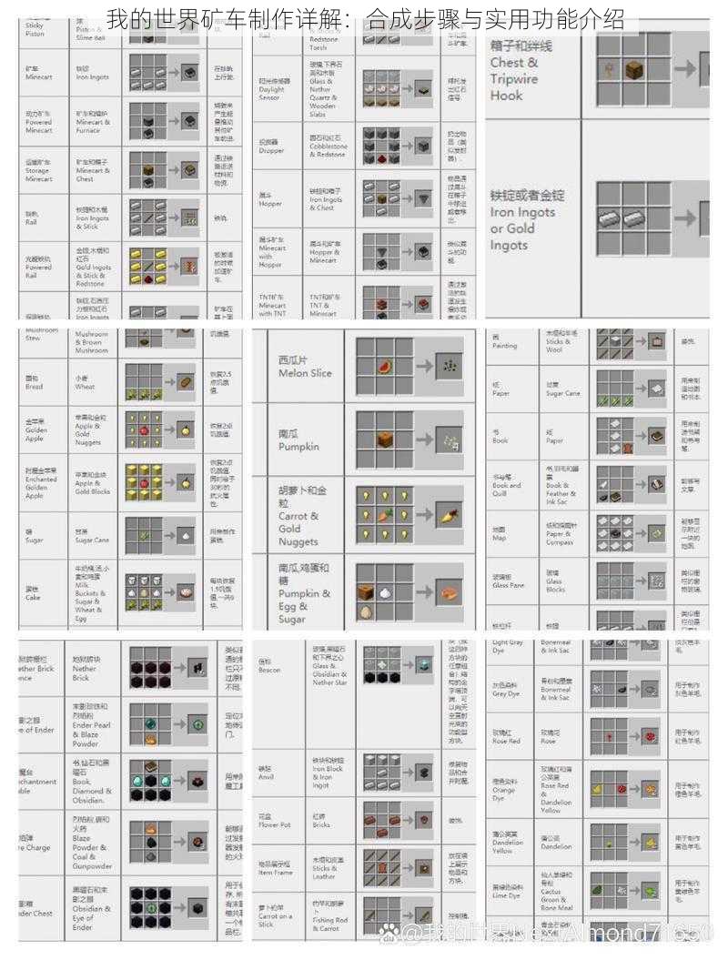 我的世界矿车制作详解:合成步骤与实用功能介绍