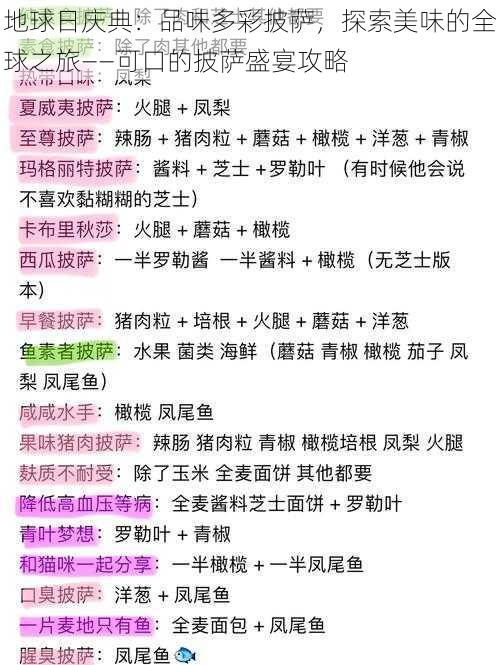 地球日庆典：品味多彩披萨，探索美味的全球之旅——可口的披萨盛宴攻略