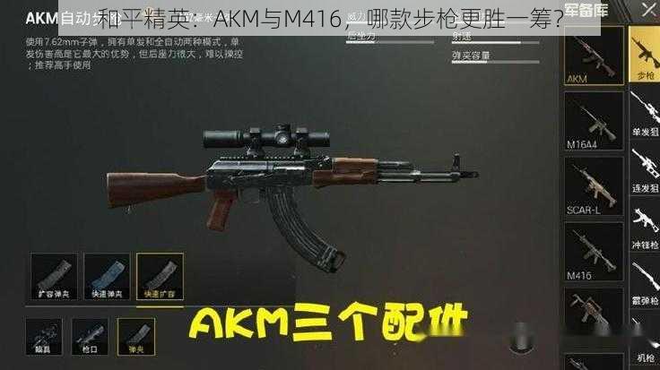 和平精英：AKM与M416，哪款步枪更胜一筹？