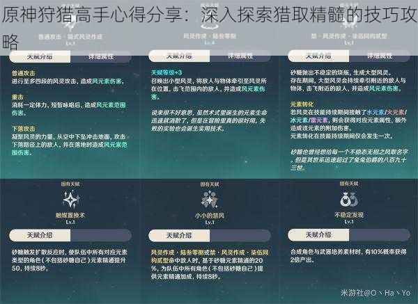 原神狩猎高手心得分享：深入探索猎取精髓的技巧攻略