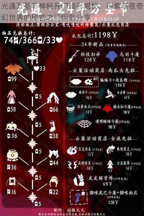 光遇万圣节神秘开门暗号揭秘：探索暗夜奇幻世界的秘密之门钥匙分享