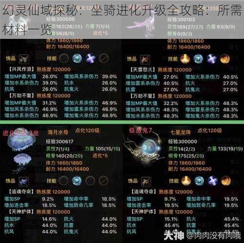 幻灵仙域探秘：坐骑进化升级全攻略：所需材料一览